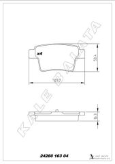 ARKA FREN BALATASI MONDEO 3 04 07 JAGUAR X TYPE ESTATE 05 09