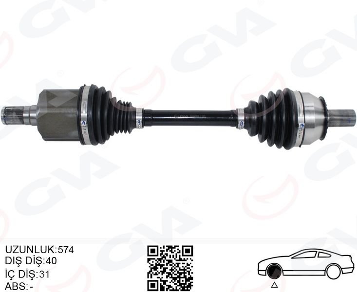 ÖN AKS KOMPLE SOL VOLVO S60 2 15 2.0 D-T6-T5 S80 2 D4-T6 15 V60 1 13 V70 3 13 OTOM. SANZIMAN