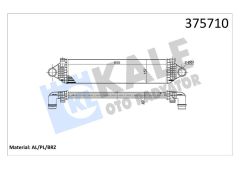 TURBO RADYATÖRÜ INTERCOOLER VOLVO S60 2 1.5 T3-2.0 D3 10 V40 D2-D3 12 V60 D3-T3 10 V70 D2-D3 15 X40 BRAZING 655X157