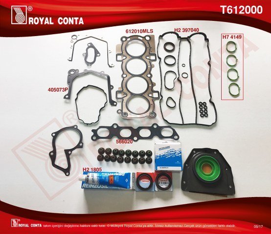 MOTOR TAKIM CONTA REINZ KEÇELİ S LASTİKLİ FIESTA VI 1.4 16V 97HP 10/08