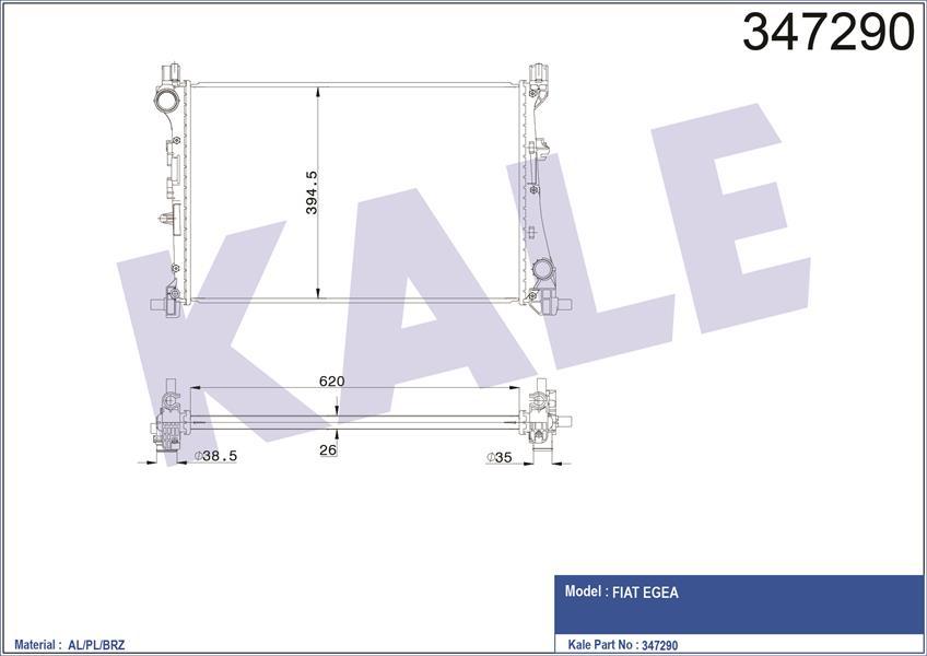 RADYATÖR FIAT EGEA 1.3-1.6 MULTİJET-1.4 AL-PL-BRZ