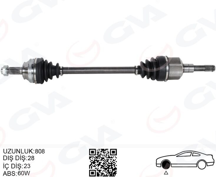 KOMPLE AKS ARKA SAĞ/SOL FREELANDER 1 L314 98 06 808MM