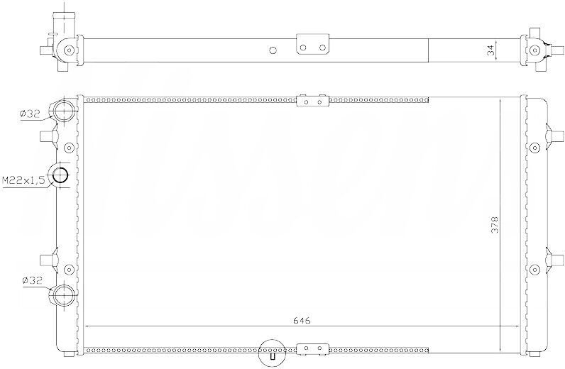 RADYATOR MECHANİCAL 645X378X23 CORDOBA 1.4İ-1.6İ-1.9 TDİ 1993 67301