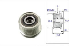 ALTERNATÖR KASNAĞI RULMANLI CLIO 2-MEGANE-KANGOO-SCENIC K4M-K4J-K9K-F4P 6 KANAL AYARLI 54.8mm