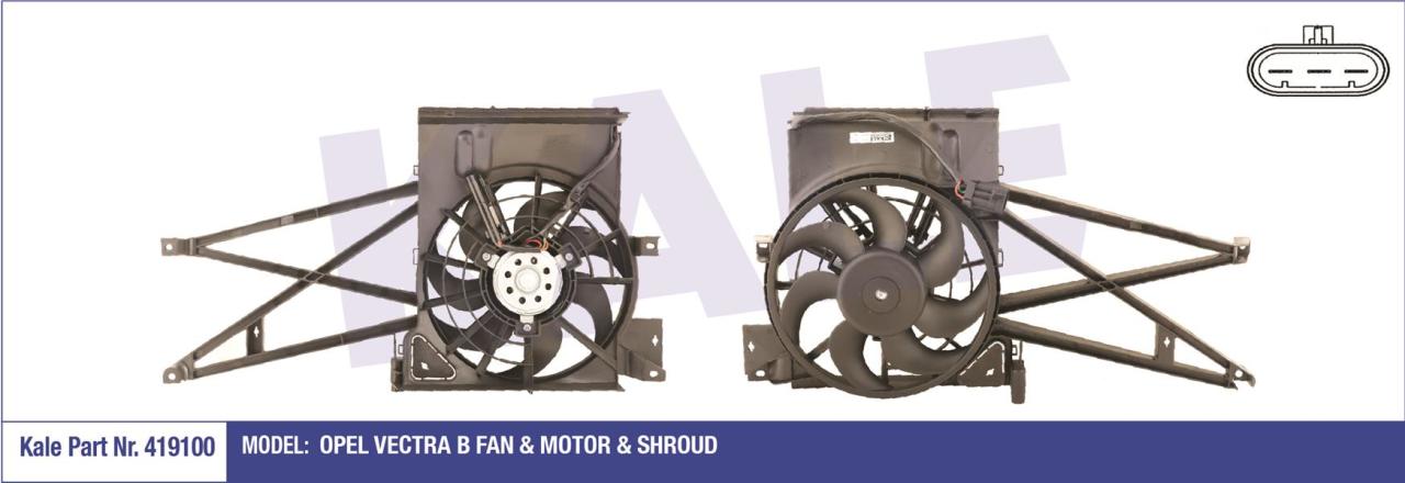 KLİMA FAN MOTORU KOMPLE DAVLUMBAZLI VECTRA B 1.6-1.8-2.0-2.5 120W-310mm