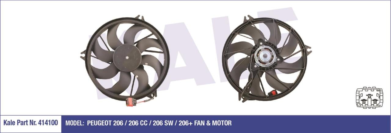 FAN MOTORU P206 1.1-1.4-1.4-1.6-2.0 16V-1.6HDI-2.0HDI 98 250W-385mm