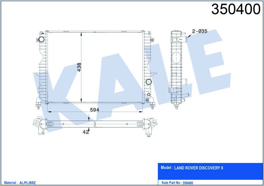 MOTOR SU RADYATORU 10P 15P 16P DISCOVERY 2 L318 2.5 Td5 98 04