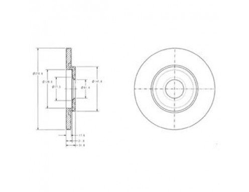 ÖN FREN AYNASI C2 1.4 1.4 HDİ 03 >C3 1.4 1.4HDI 02 > PARTNER-BERLINGO 1.4 1.9 D 2.0HDI 266x13x4DL