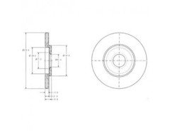 ÖN FREN AYNASI C2 1.4 1.4 HDİ 03 >C3 1.4 1.4HDI 02 > PARTNER-BERLINGO 1.4 1.9 D 2.0HDI 266x13x4DL