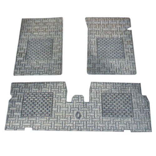 DEKORATİF PASPAS KAUÇUK/BEZLİ R19 GRİ