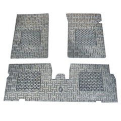 DEKORATİF PASPAS KAUÇUK/BEZLİ R19 GRİ