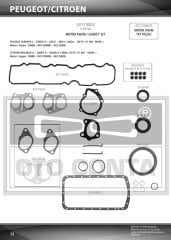 MOTOR TAKIM CONTASI SİLİNDİR KAPAK CONTASI siz P206-P306-PARTNER-BERLINGO 1.9 DW8 VİTON KEÇELİ