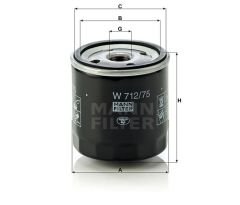 YAĞ FİLTRESİ ASTRA G 98-05 -ASTRA H-COMBO 05 CORSA C 00 VECTRA C 02 1.4-1.6-1.8-2.0T W712/22