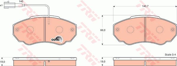 ÖN BALATA FİŞLİ DUCATO 02-06 BOXER 02-06 JUMPER 02-06 K.Ç TİP 1400 KG