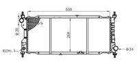 RADYATÖR CORSA B 1.5D-1.7D-COMBO 1.7D KLİMASIZ MEKANİK 650x268x32