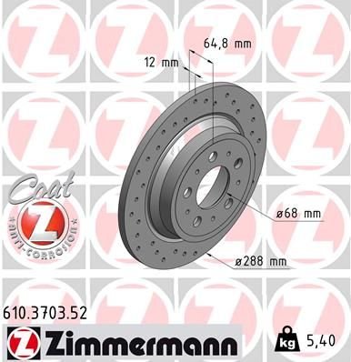 ARKA FREN AYNASI VOLVO S60 01-10 S70 01-05 S80 98-06 XC70 00-07 288x12x5DL DELİKLİ 986478495-DF4066