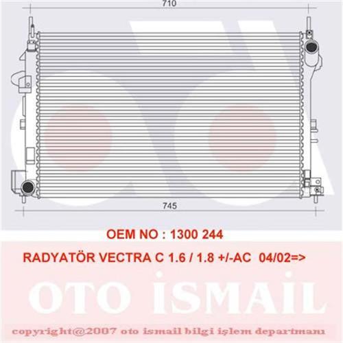 RADYATÖR VECTRA C-SIGNUM 1.6-1.8 16V 02 AC KLİMASIZ MEK 650x415x23