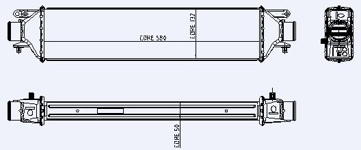 TURBO RADYATÖRÜ INTERCOOLER 583x133x50 A/M LINEA 1.4 07