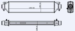 TURBO RADYATÖRÜ INTERCOOLER 583x133x50 A/M LINEA 1.4 07