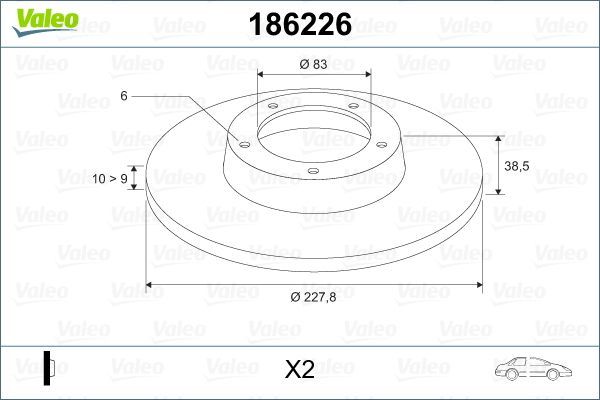ÖN FREN AYNASI R12 -TOROS R5 75/85 228x10x6DL