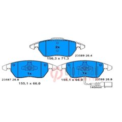 ÖN FREN BALATA FİŞLİ AUDI A1 11- / A3 03- / TT 06-10 / SEAT ALTEA 04- / IBIZA 08- / SKODA FABIA. YE TI 10- / OCTAVIA 04- / RAPID 12- SUPERB 08- / VW GOLF 98- / JETTA. PASSAT. CADDY 05- / POLO 09-