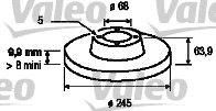 ARKA FREN DİSKİ PASSAT- 96-05 AUDI100 90-94 A6 1.8T-1.9TDI 94-05 SUPERB 02-08 245x10x5DL