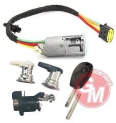KONTAK - ANAHTARI 4LÜ SET DACIA LOGAN-SANDERO R.TRAFIC 2 2012- 2010-ALARM DÜĞMELİ ANAHTAR İLE