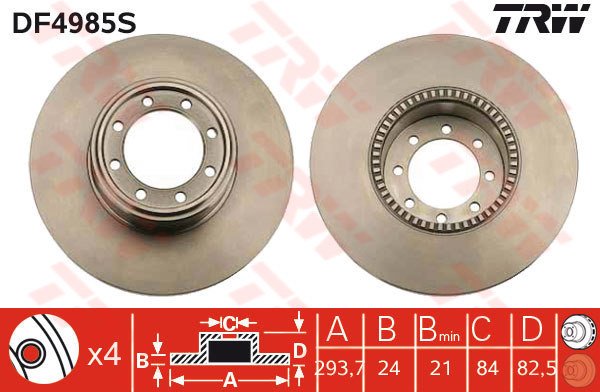 ARKA FREN DİSKİ HAVALI DAILY 2 02 DAILY 3 06 TASIMA KAPASITESI: 3450-3950 KG