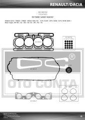 MOTOR TAKIM CONTA CLIO 2 01 06 CLIO 3 05 14 CLIO 4 12 SYMBOL 2 08 14 LOGAN 04 SANDERO 08 1.2 16V D4F