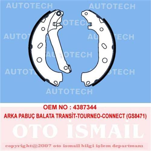 ARKA PABUÇ BALATA TRANSİT TOURNEO CONNECT 1.8 1.8Dİ 1.8TDCİ 02-12.2013 228x57