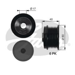 ALTERNATÖR KASNAĞI 43.5mm CMAX-FIESTA VI-FOCUS 3-KUGA 2-TRANSİT-CONNECT-COURIER 1.5-1.6-2.0TDCİ