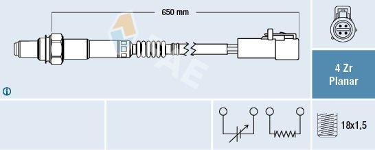 OKSIJEN SENSORU FORD MONDEO 4 BA7 : 2.0 07 14 S MAX WS : 2.0 06 14 VOLVO C30 533 : 1.8 06 12