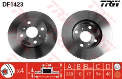 ÖN FREN DİSKİ HAVA KANALLI TOYOTA COROLLA 1.3L 2E EE90. EE100 88-98 1.6L 4A-F AE92 88-91 238 ÇAP X 4 BİJON - Takım disk fiyatıdır