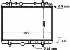 RADYATÖR BRAZİNG P307 2.0 HDI 110 00 MEK 380x538x26