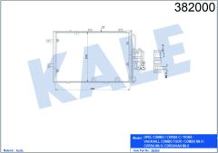 KLİMA KONDENSERİ COMBO-CORSA C-TIGRA AL/AL 588x381x16