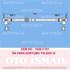 FREN HORTUMU ÖN 577mm GOLF VI 1.6TDI-1.4TSI-TOURAN 1.9TDİ-CADDY 1.6-1.9TDI-GOLF 5 1.9TDI