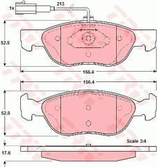 x ÖN BALATA ALFA 145 1.9JTD 99-01 146 1.9JTD 99-01 ABS li araçlar için