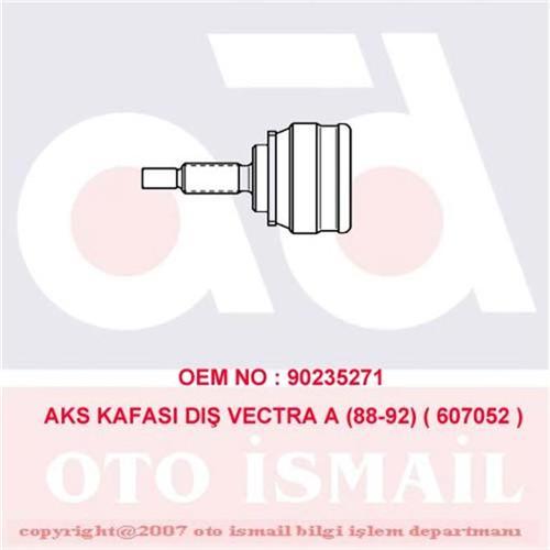 X AKS KAFASI DIŞ VECTRA A 88-95 -CALIBRA A 90-97 -KADETT E 84-91 15-1052