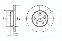 ÖN FREN DİSKİ TOYOTA HILUX 04 275x28x62x59x5DLxHAVALI