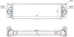 TURBO RADYATÖRÜ BRAZİNG INTERCOOLER A/M 642X205X64 SPRİNTER 06 /CRAFTER 06 96526
