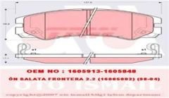 x ÖN BALATA FRONTERA 2.2 95-04 ISUZU TROOPER 00