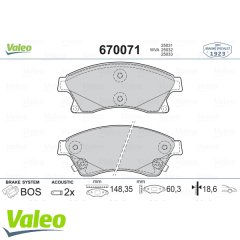 ÖN BALATA 15 INC ASTRA J 1.3 CDTI-1.4-1.4 TURBO-1.6 1.7 CDTİ 2.0CDTİ 10 AVEO 11 CRUZE 11