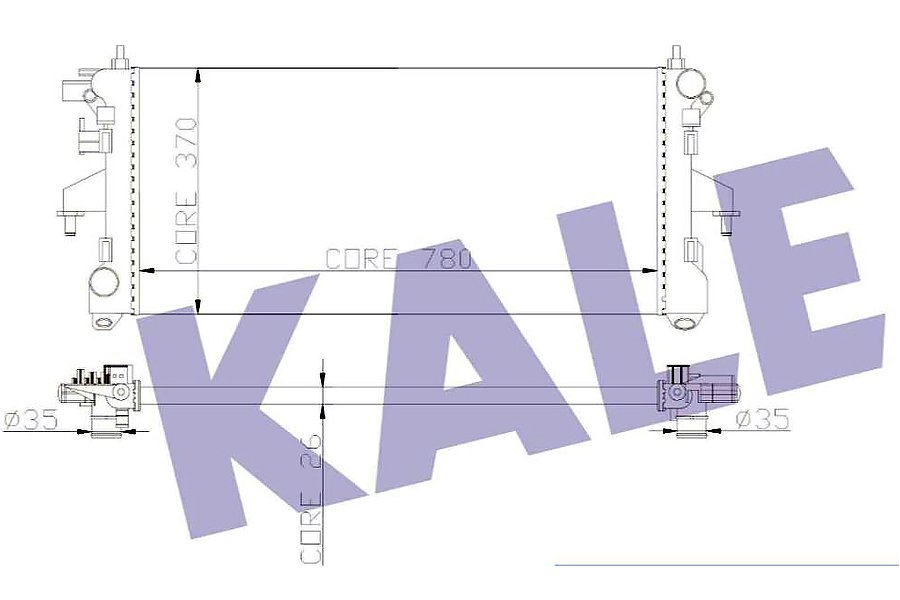 RADYATÖR DUCATO-BOXER-JUMPER 2.2 HDİ 06 KLİMASIZ MEK 1 SIRA ALB SİSTEM AL/PL/BRZ
