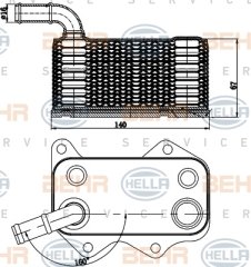 8MO376783-771 YAĞ SOĞUTUCUSU GOLF5/6-PASSAT-JETTA-A3-A4-A6 2.0 FSI - 2.0 TSI
