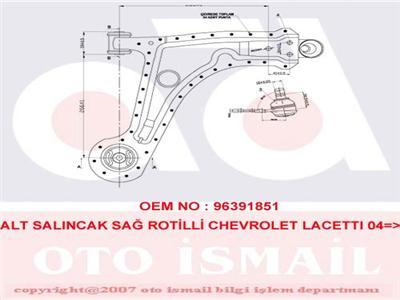 ALT SALINCAK SAĞ ROTİLLİ CHEVROLET LACETTI-NUBIRA 05 DAEWOO LACETTI-NUBIRA 04