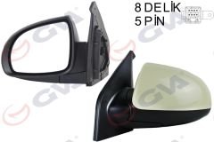 DIŞ DİKİZ AYNASI SOL PICANTO 06> ELEKTRİKLİ ISITMALI ASTARLI KONVEKS VM-753EHPL