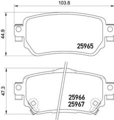 ARKA FREN BALATA RENAULT KADJAR 15 KOLEOS 2 18 / NISSAN QASHQAI 1.6L Dci R9M dizel 11- / X-TRAIL 1.6L Dci T32 12-