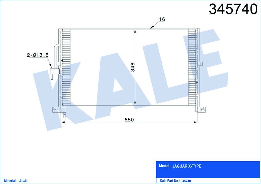 KLIMA RADYATORU YB - XB AJ-V6 X-TYPE 1 X400 2002 2009
