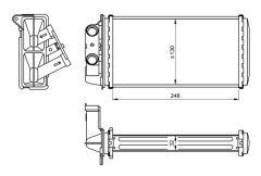 KALORİFER RADYATÖRÜ PALIO-ALBEA 248x132x33 1 SIRA ALB SİSTEM