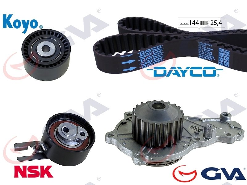 EKSANTRİK GERGİ KİTİ DEVİRDAİM SU POMPASI 144 DİŞ EURO4 P206-P307-C1-C2-C3-BIPPER -NEMO-XSARA 1.4 HDİ FIEST A FUSION 02>08 1.4 TDCI 2S6Q8A615AB-2S6Q8591BA